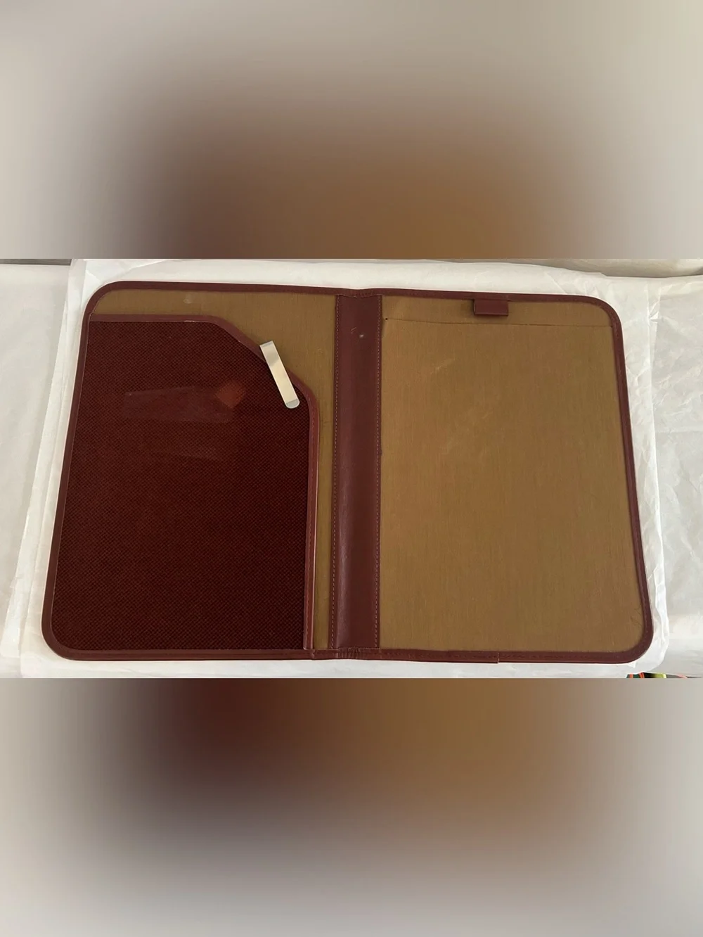Vintage 70's/80's Leather Legal Size Portfolio PadFolio Case - Brown